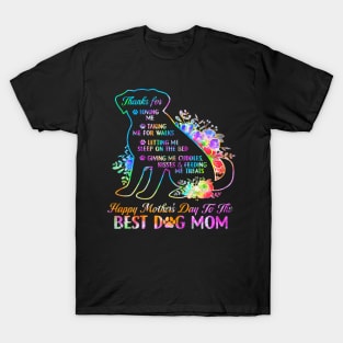 Happy Mother's Day Tie Dye To The Best Dog Mom Mothers Day T-Shirt